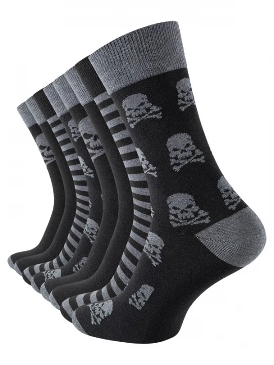 Foto van product Cotton Prime Sokken grijs gemêleerd / zwart