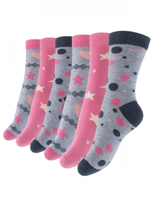 Foto van product Cotton Prime Sokken lichtgeel / stone grey / rosa / zwart