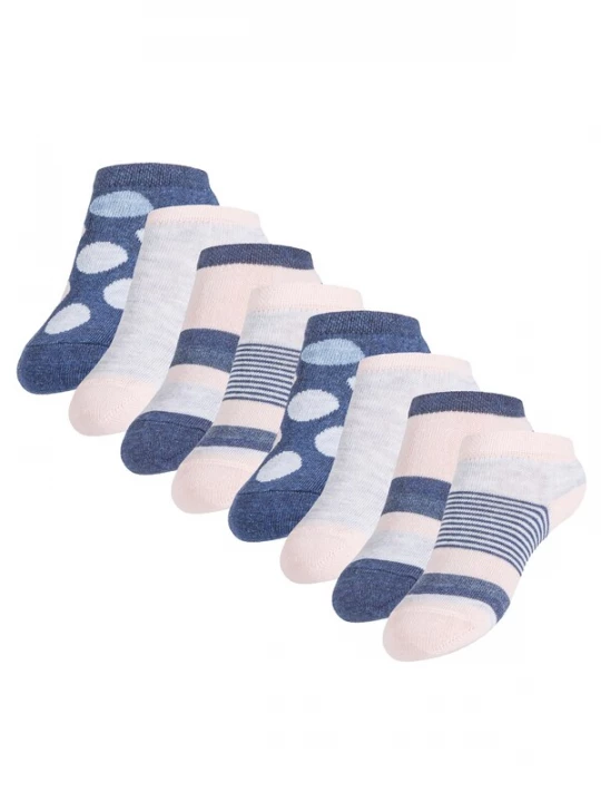 Foto van product Cotton Prime Sokken marine / grijs gemêleerd / rosa