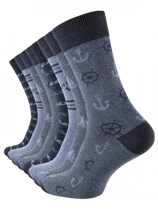 Foto van product Cotton Prime Sokken 'Maritim' blauw / navy / opaal