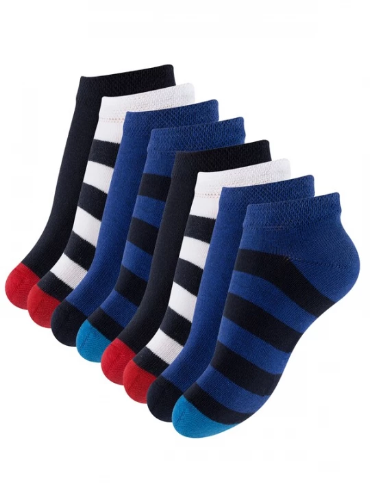 Foto van product Cotton Prime Sokken 'Maritim' donkerblauw / zwart / wit