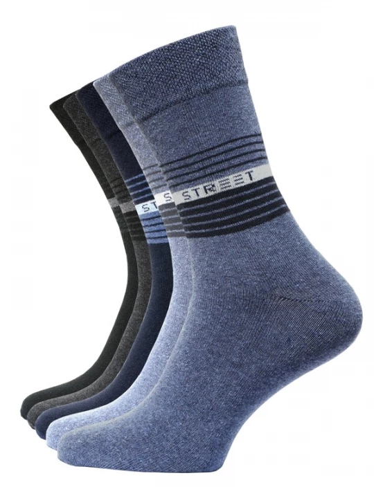 Foto van product Cotton Prime Sokken 'Street' nachtblauw / saffier / donkergrijs / zwart