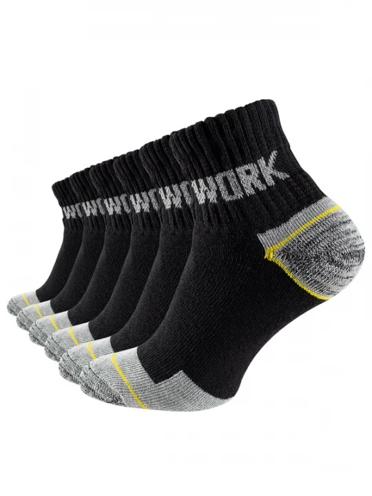 Foto van product Cotton Prime Sokken 'Work' geel / grijs gemêleerd / zwart