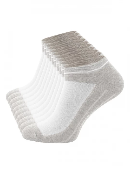 Foto van product Cotton Prime Sportsokken grijs gemêleerd / wit