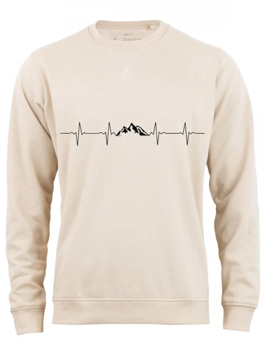 Foto van product Cotton Prime Sweatshirt 'Berge' sand / zwart