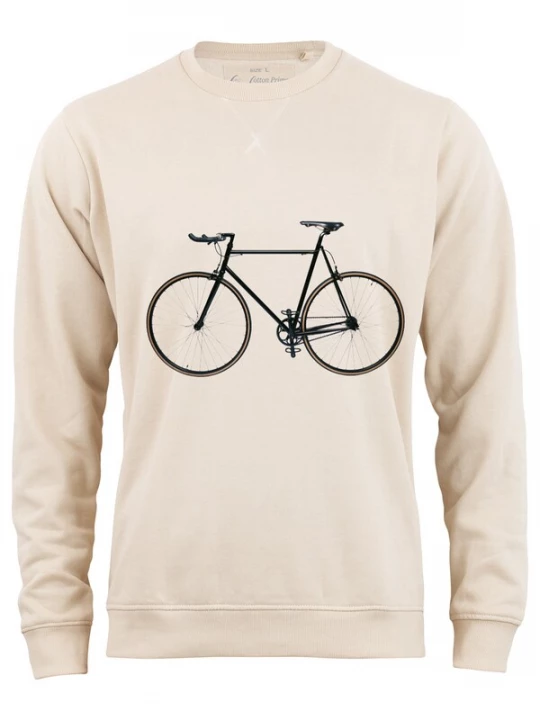 Foto van product Cotton Prime Sweatshirt 'Bike-Fahrrad' beige / zwart