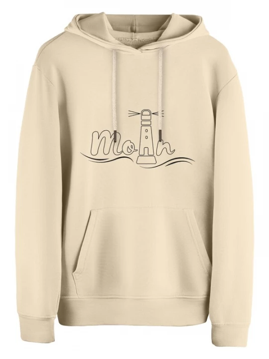 Foto van product Cotton Prime Sweatshirt 'Leuchtturm - Moin' lichtbeige / zwart