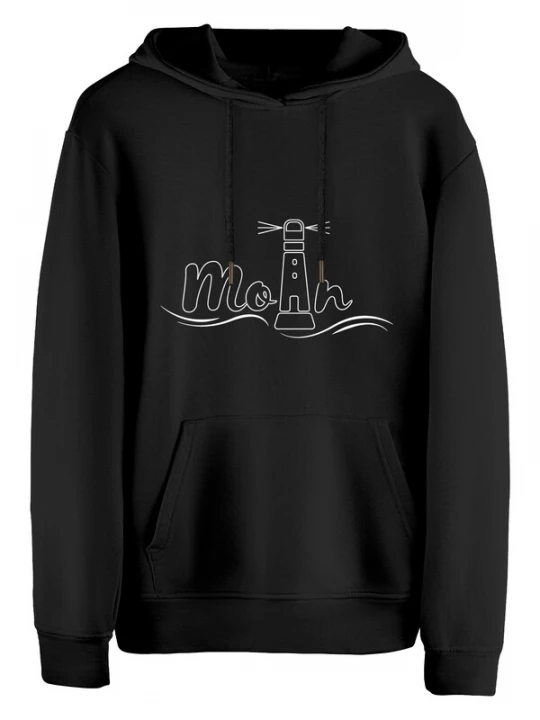 Foto van product Cotton Prime Sweatshirt 'Leuchtturm - Moin' zwart / wit