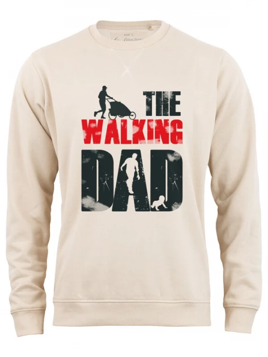 Foto van product Cotton Prime Sweatshirt 'Walking Dad ' beige / rood / zwart