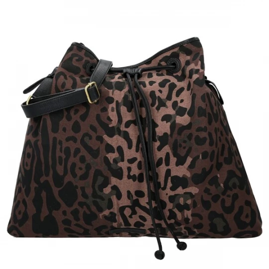 Foto van product Cowboysbag Shopper 'Leopard Chic' chocoladebruin / zwart