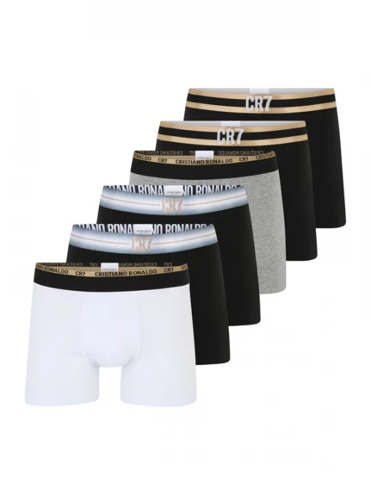 Foto van product CR7 - Cristiano Ronaldo Boxershorts goud / grijs gemêleerd / zwart / wit