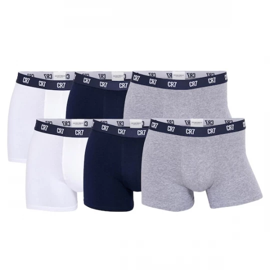 Foto van product CR7 - Cristiano Ronaldo Boxershorts navy / grijs gemêleerd / wit