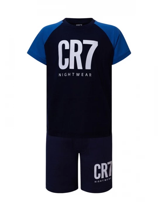 Foto van product CR7 - Cristiano Ronaldo Nachtkledij ' Boys BASIC Short ' blauw / zwart