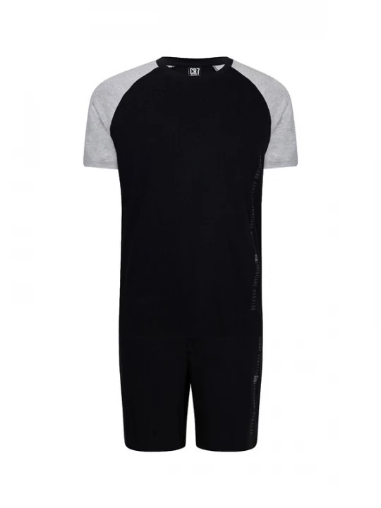 Foto van product CR7 - Cristiano Ronaldo Pyjama kort grijs gemêleerd / zwart