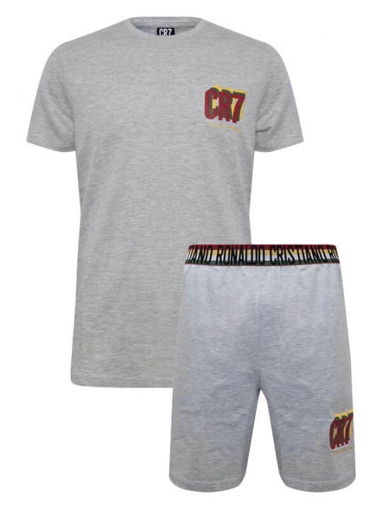 Foto van product CR7 - Cristiano Ronaldo Pyjama kort 'World Cup Edition' geel / grijs / groen / rood