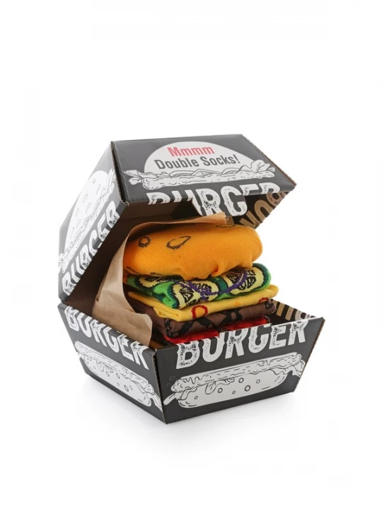 Foto van product Crea Socks Sokken 'Hamburger' gemengde kleuren