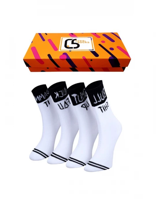 Foto van product Crea Socks Sokken 'Kreuz' wit
