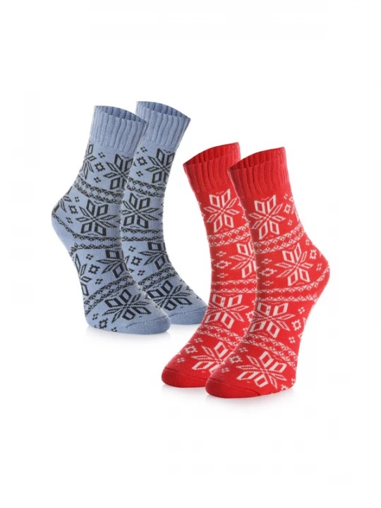 Foto van product Crea Socks Sokken lichtblauw / rood / zwart / wit