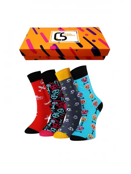 Foto van product Crea Socks Sokken 'Schädel' gemengde kleuren
