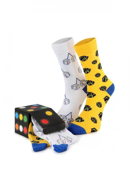 Foto van product Crea Socks Sokken 'WÜRFEL' gemengde kleuren