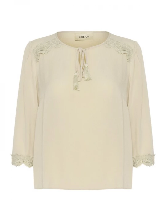 Foto van product Cream Blouse 'Bea' lichtgrijs