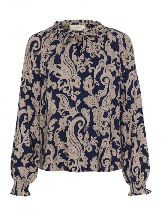 Foto van product Cream Blouse beige / blauw