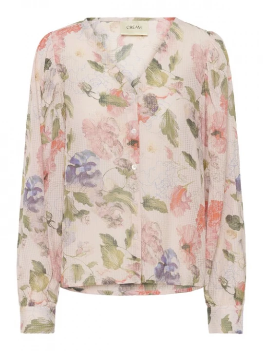 Foto van product Cream Blouse beige / lichtgroen / lichtlila / rosa