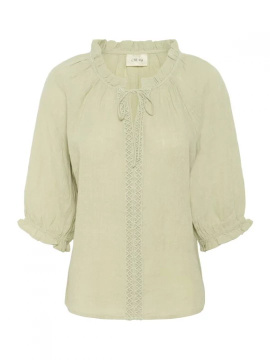 Foto van product Cream Blouse 'Bellis' lichtgroen