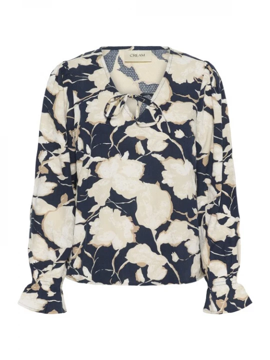 Foto van product Cream Blouse 'CRClaire' donkerblauw / offwhite