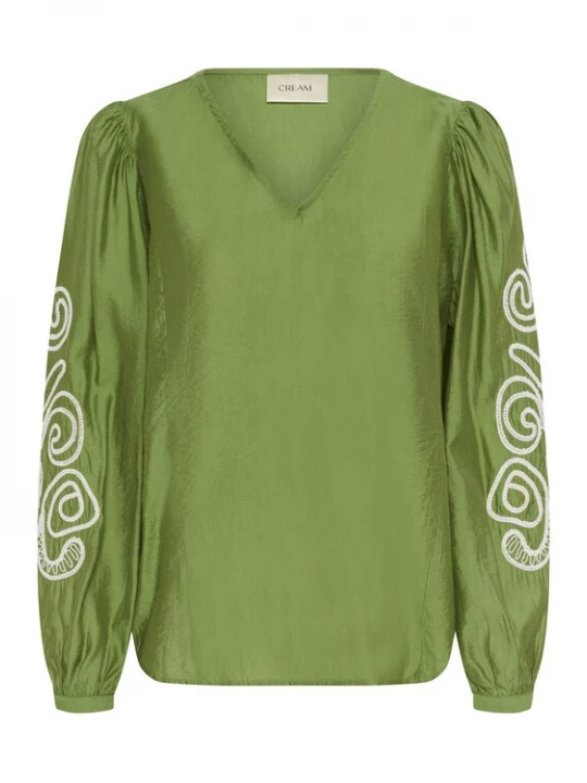Foto van product Cream Blouse 'CRDanielle' lichtgroen / wit