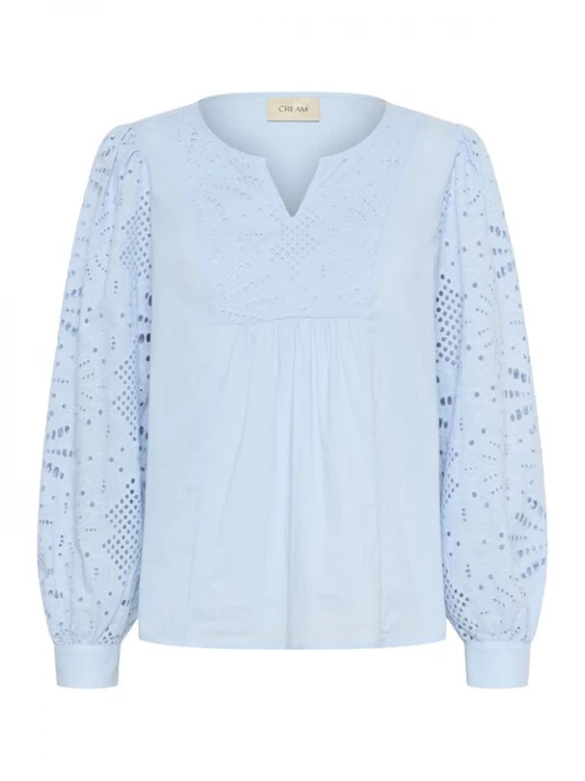 Foto van product Cream Blouse 'Diana' hemelsblauw
