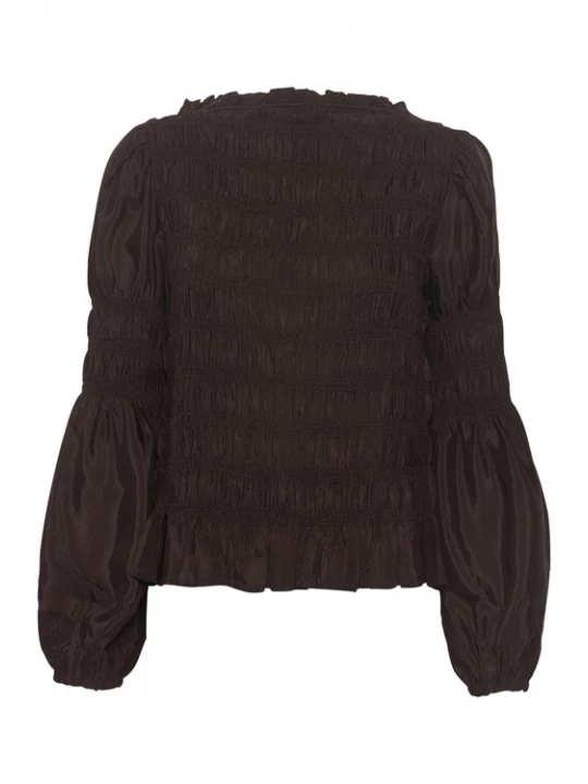 Foto van product Cream Blouse 'Henva' chocoladebruin