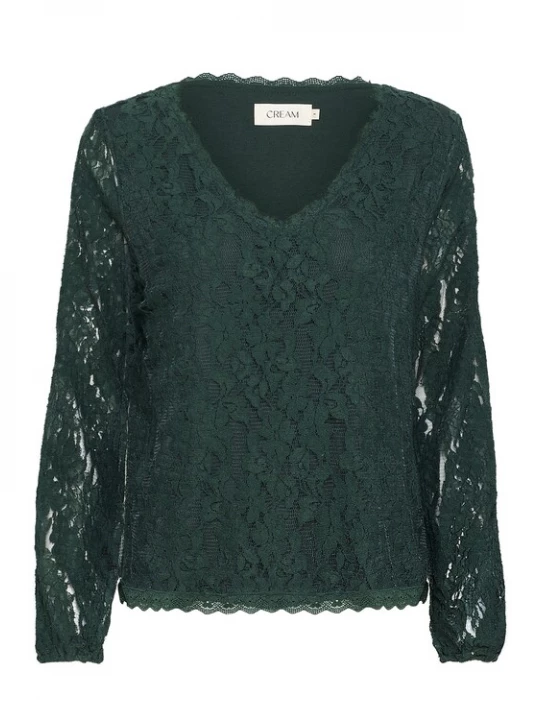 Foto van product Cream Blouse 'Kit' smaragd