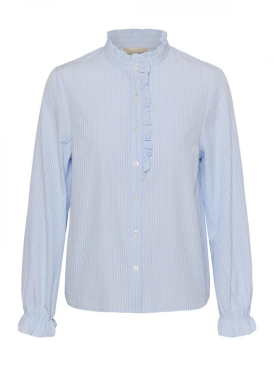 Foto van product Cream Blouse lichtblauw / wit