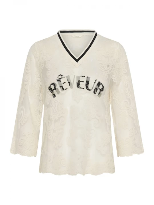 Foto van product Cream Blouse 'Mira' crème / zwart