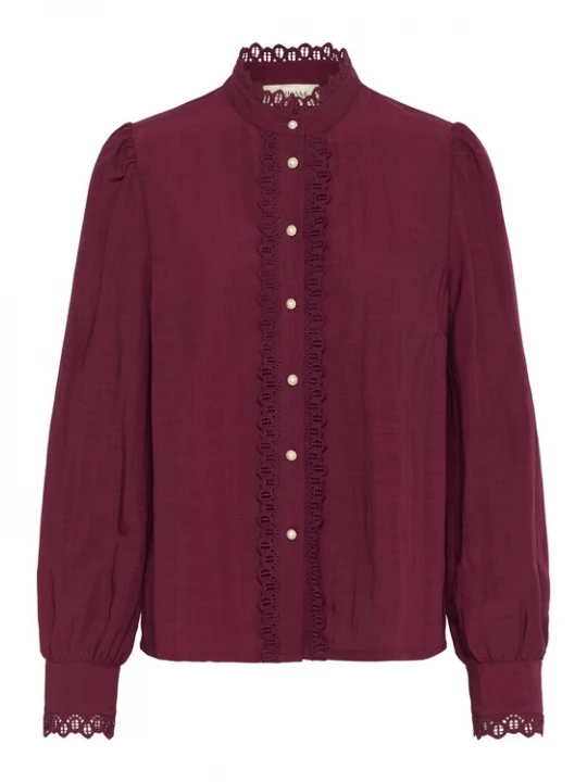 Foto van product Cream Blouse 'Pia' bordeaux
