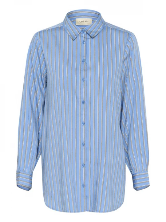 Foto van product Cream Blouse 'Riley' crème / lichtblauw