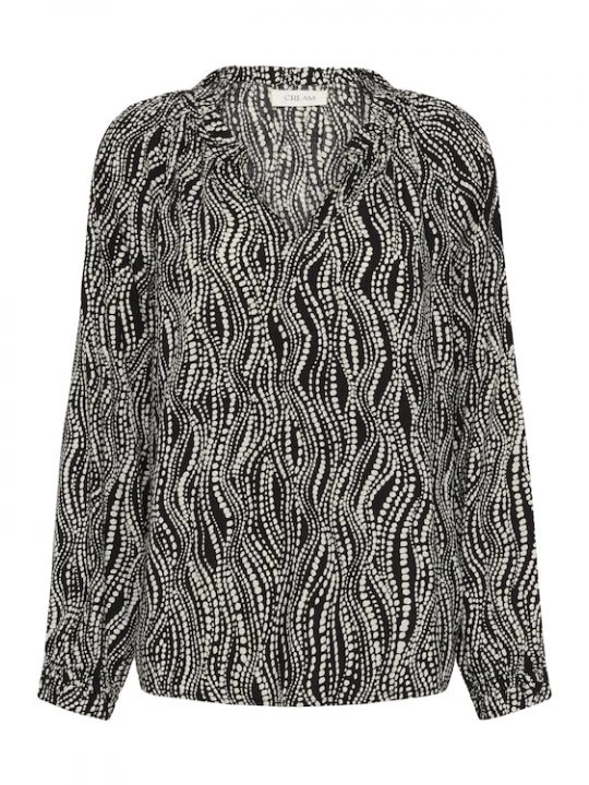 Foto van product Cream Blouse 'Tiah' zwart / wit