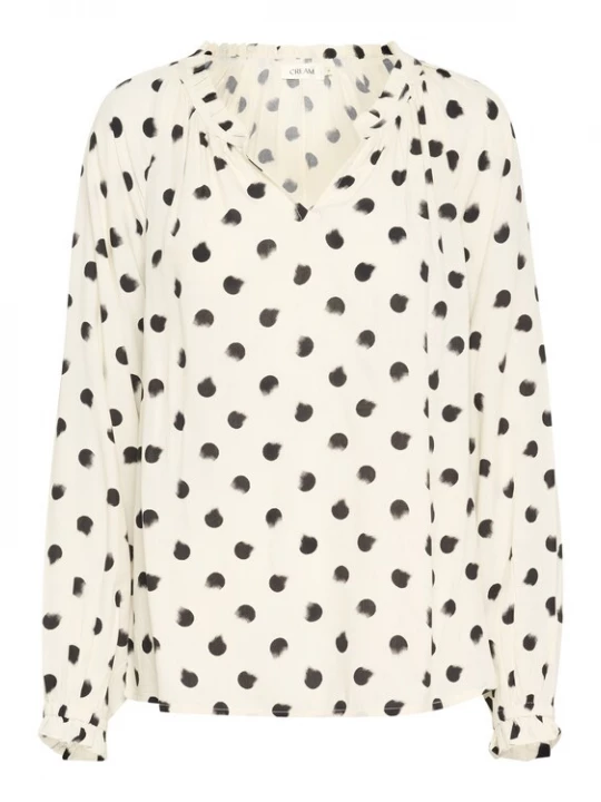 Foto van product Cream Blouse 'Tiah' zwart / wolwit