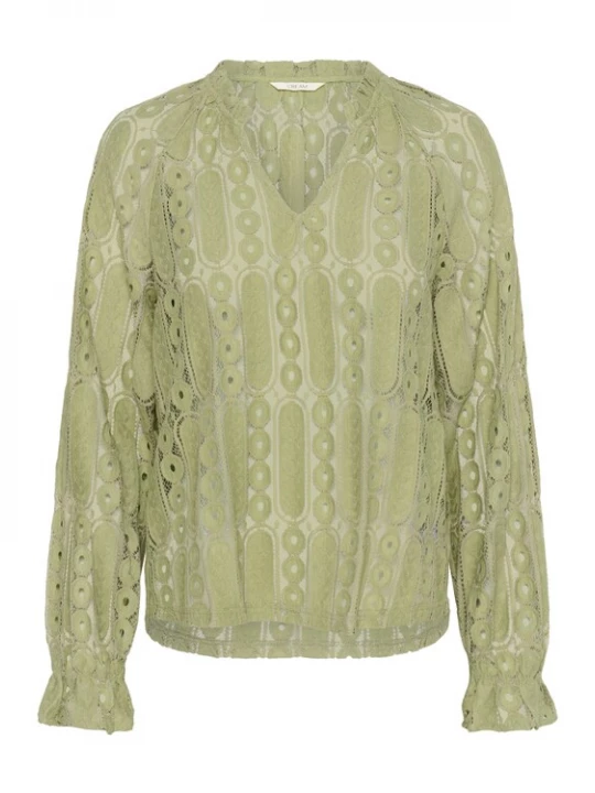 Foto van product Cream Blouse 'Tully' lichtgroen