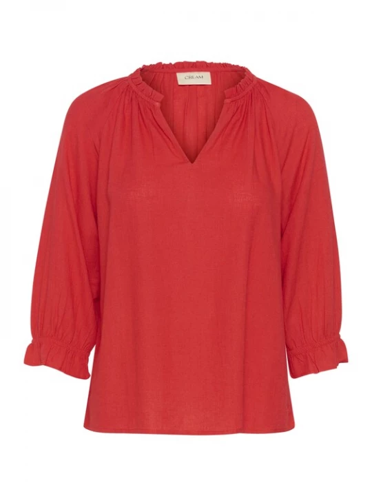Foto van product Cream Blouse 'Venta' vuurrood