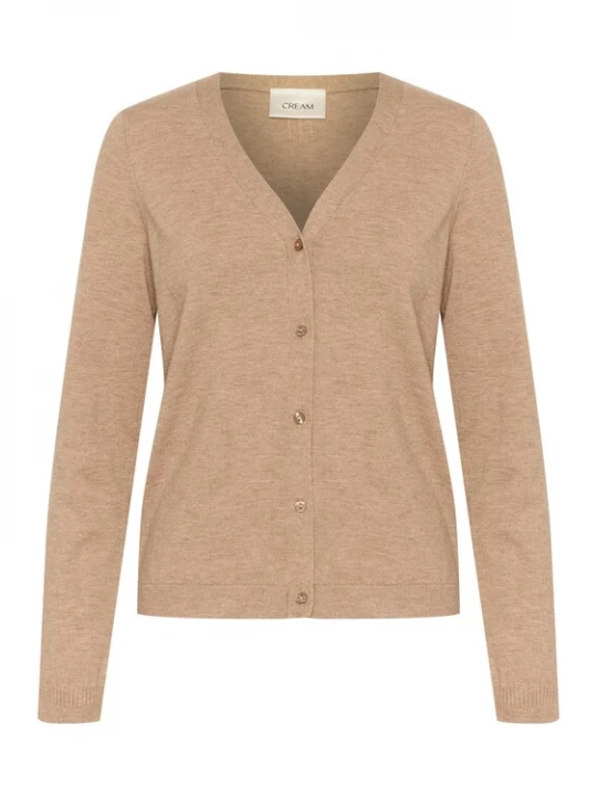 Foto van product Cream Gebreid vest 'CR Dela' beige gemêleerd