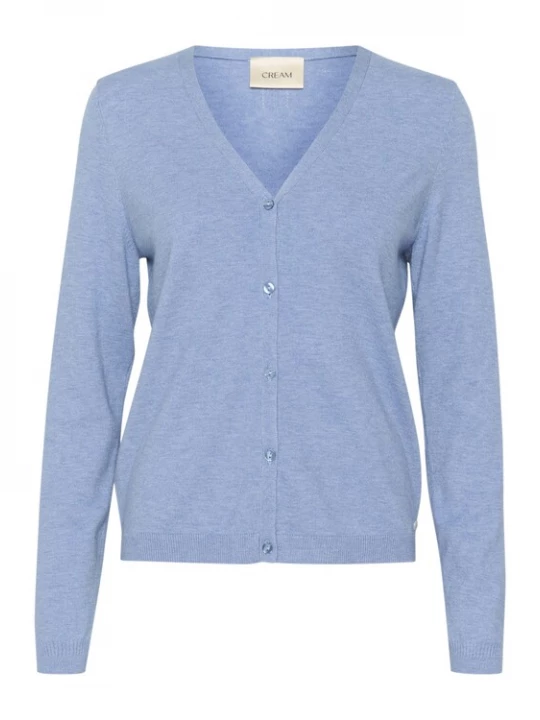 Foto van product Cream Gebreid vest 'Dela' blauw gemêleerd