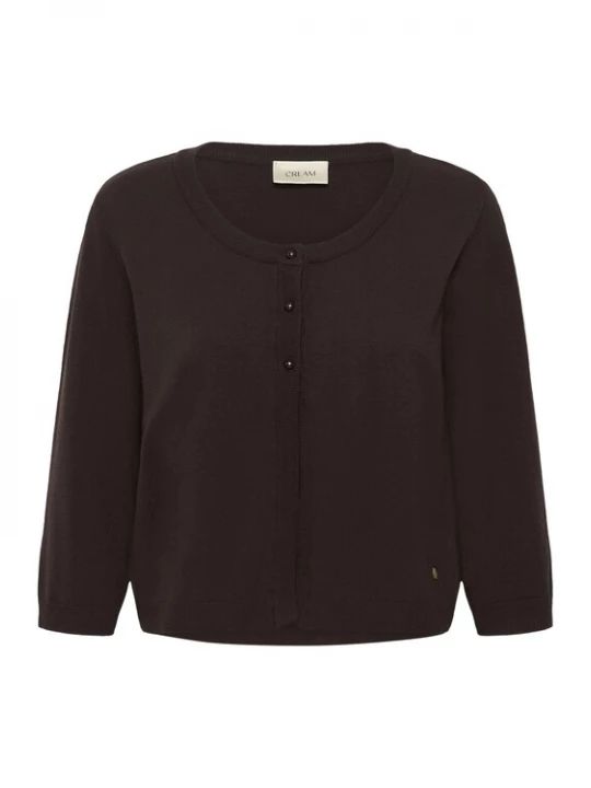 Foto van product Cream Gebreid vest 'Dela' bruin