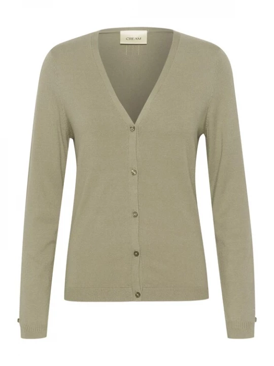 Foto van product Cream Gebreid vest 'Dela' olijfgroen