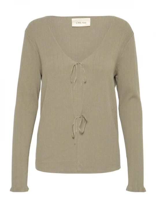 Foto van product Cream Gebreid vest 'Maro' olijfgroen