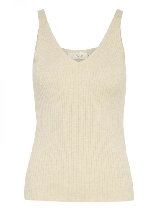 Foto van product Cream Gebreide top 'Dela' beige gemêleerd
