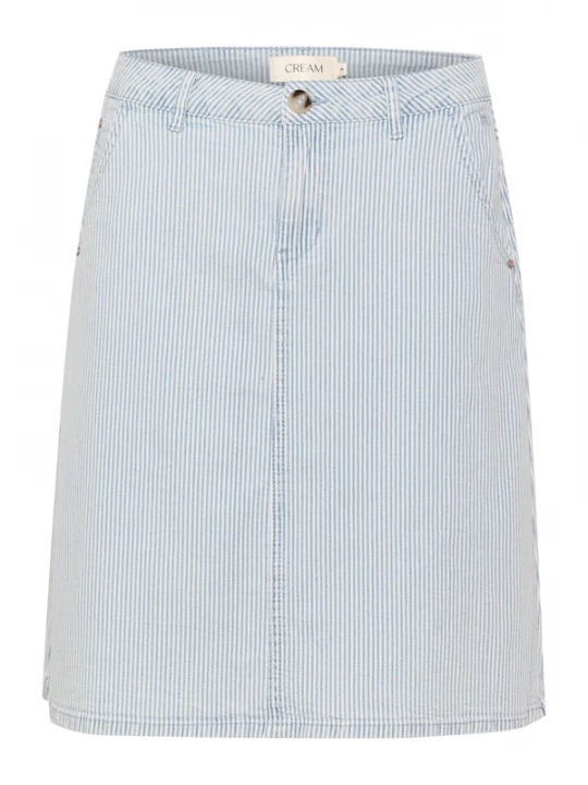 Foto van product Cream Rok 'Bethany' blauw denim / wit