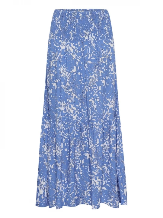 Foto van product Cream Rok 'CRTiah' azuur / wit