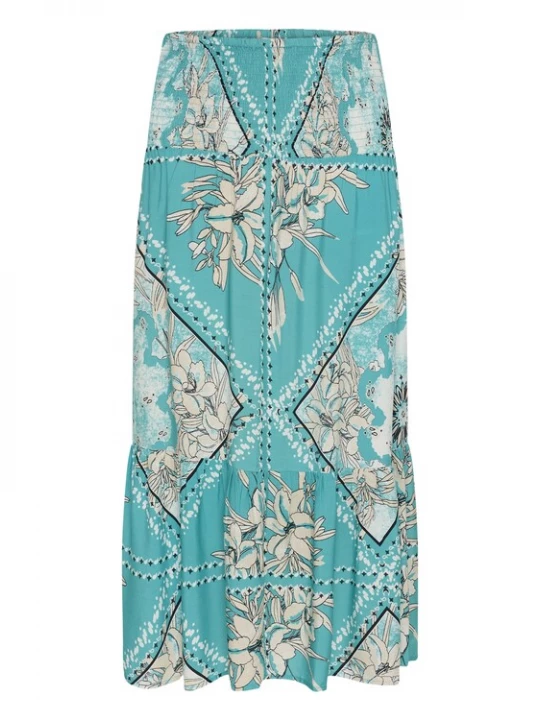 Foto van product Cream Rok 'CRTiah' beige / aqua / zwart / wit